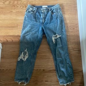 Abercrombie curve love high rise mom jeans